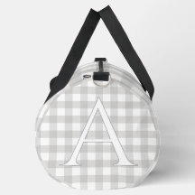 Personalisierte Baby-Dove-Grau-Gingham-Babytasche