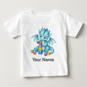 Personalisierte Baby-Drachen-Block-Spielzeuge für Baby T-shirt
