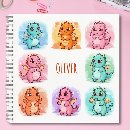 Personalisierte Baby Dragons Notizblock