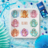 Personalisierte Baby Dragons Pappteller (Party)