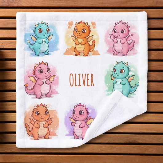 Personalisierte Baby Dragons Waschlappen