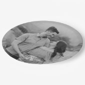 Personalisierte Baby Dusche Foto Papier Teller (Schrägansicht)