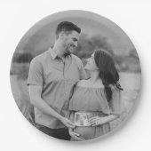 Personalisierte Baby Dusche Foto Papier Teller (Vorderseite)