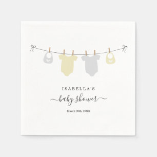 Personalisierte Baby-Dusche paart Serviette