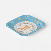 Personalisierte Baby Dusche Teller Woodland Themed (Gewinkelt)