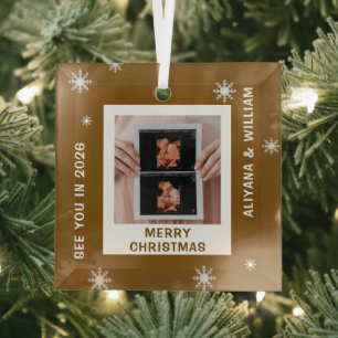 Personalisierte Baby-Erwartungs-Schwangerschaft We Ornament Aus Glas