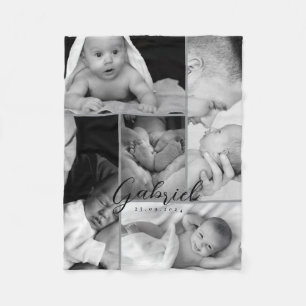 Personalisierte Baby-Foto-Decke-Kollage Fleecedecke