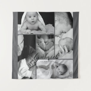 Personalisierte Baby-Foto-Decke-Kollage Wandteppich