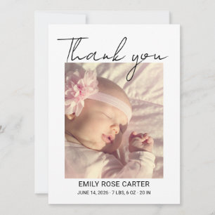 Personalisierte Baby-Foto-Geburtsanzeige 