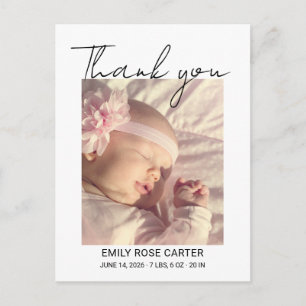 Personalisierte Baby-Foto-Geburtsanzeige  Ankündigungspostkarte