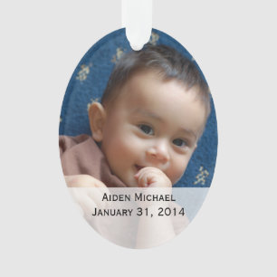 Personalisierte Baby-Foto-Verzierung Ornament