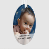 Personalisierte Baby-Foto-Verzierung Ornament (Vorderseite)
