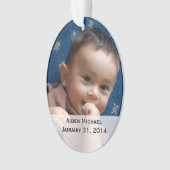 Personalisierte Baby-Foto-Verzierung Ornament (Vorderseite)
