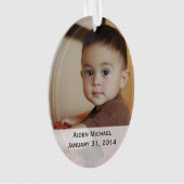 Personalisierte Baby-Foto-Verzierung Ornament (Vorderseite)