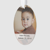 Personalisierte Baby-Foto-Verzierung Ornament (Vorderseite)