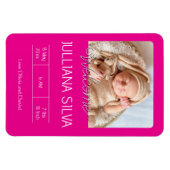 personalisierte Baby-Geburtsanzeigen Magnet (Horizontal)