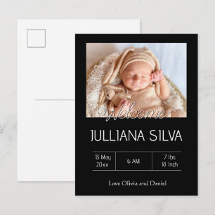 personalisierte Baby-Geburtsanzeigen  Postkarte