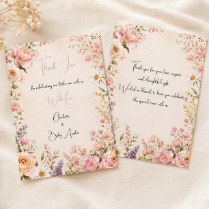 Personalisierte Baby in Bloom Aquarell Dankeskarte