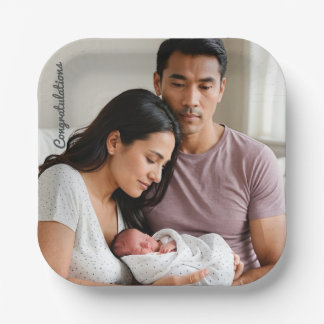 Personalisierte Baby-Neugeborenen-Party mit indivi Pappteller
