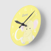 Personalisierte Baby Pastell Gelbe Uhr (Winkel)