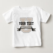 Personalisierte Baby-Universität Baby T-shirt (Vorderseite)