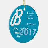 Personalisierte Baby-Verzierung Keramikornament (Rechts)