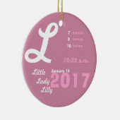 Personalisierte Baby-Verzierung Keramikornament (Rechts)