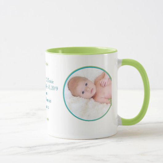 Personalisierte Babyaufnahmen Tasse (Rechts)
