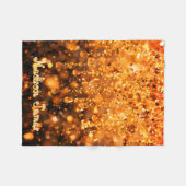 Personalisierte Babydecke mit goldenem falschen Gl Fleecedecke (Vorderseite (Horizontal))
