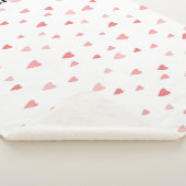 Personalisierte Babydecke mit rotem und rosafarben Sherpadecke (3/4)