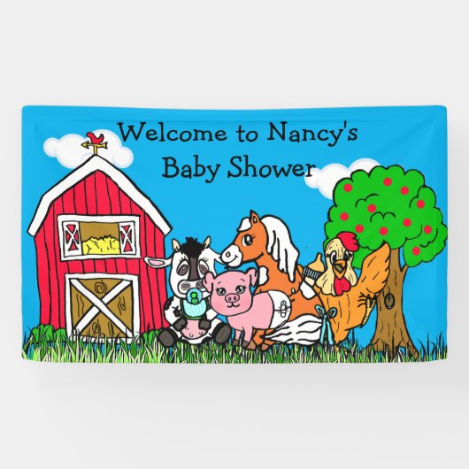 Personalisierte Babydusche Banner (Horizontal)
