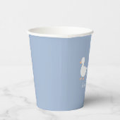 Personalisierte Babydusche Blue Duckling Paper Cup Pappbecher (Rechts)