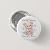 Personalisierte Babydusche Button (Vorne & Hinten)