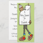 Personalisierte Babydusche Dark Skin Tone Einladung (Vorne/Hinten)