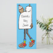 Personalisierte Babydusche Dark Skin Tone Einladung (Stehend Vorderseite)