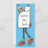 Personalisierte Babydusche Dark Skin Tone Einladung (Vorderseite)