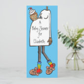 Personalisierte Babydusche Dark Skin Tone Einladung (Stehend Vorderseite)