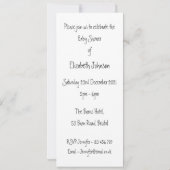 Personalisierte Babydusche Dark Skin Tone Einladung (Rückseite)