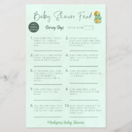 Personalisierte Babydusche Feud Baby Shower Game