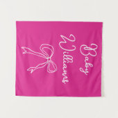Personalisierte Babydusche für ihr Foto Booth Prop Wandteppich (Vorderseite (Horizontal))
