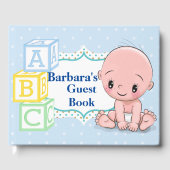 Personalisierte Babydusche Gästebuch (Vorderseite)