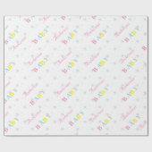 Personalisierte Babydusche Geschenkpapier (Flach)