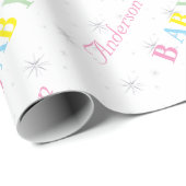 Personalisierte Babydusche Geschenkpapier (Rolleneckpunkt)