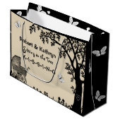 Personalisierte Babydusche Große Geschenktüte (Vorderseite Schrägansicht)