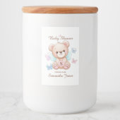 Personalisierte Babydusche Lebensmitteletikett (Vorderseite)