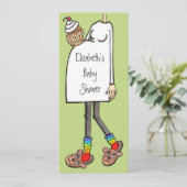 Personalisierte Babydusche Leuchttonne Einladung (Stehend Vorderseite)