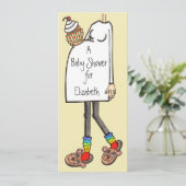 Personalisierte Babydusche Leuchttonne Einladung (Stehend Vorderseite)