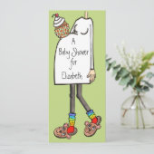 Personalisierte Babydusche Leuchttonne Einladung (Stehend Vorderseite)