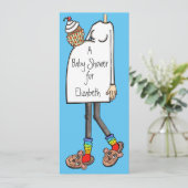 Personalisierte Babydusche Leuchttonne Einladung (Stehend Vorderseite)