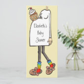 Personalisierte Babydusche Leuchttonne Einladung (Stehend Vorderseite)